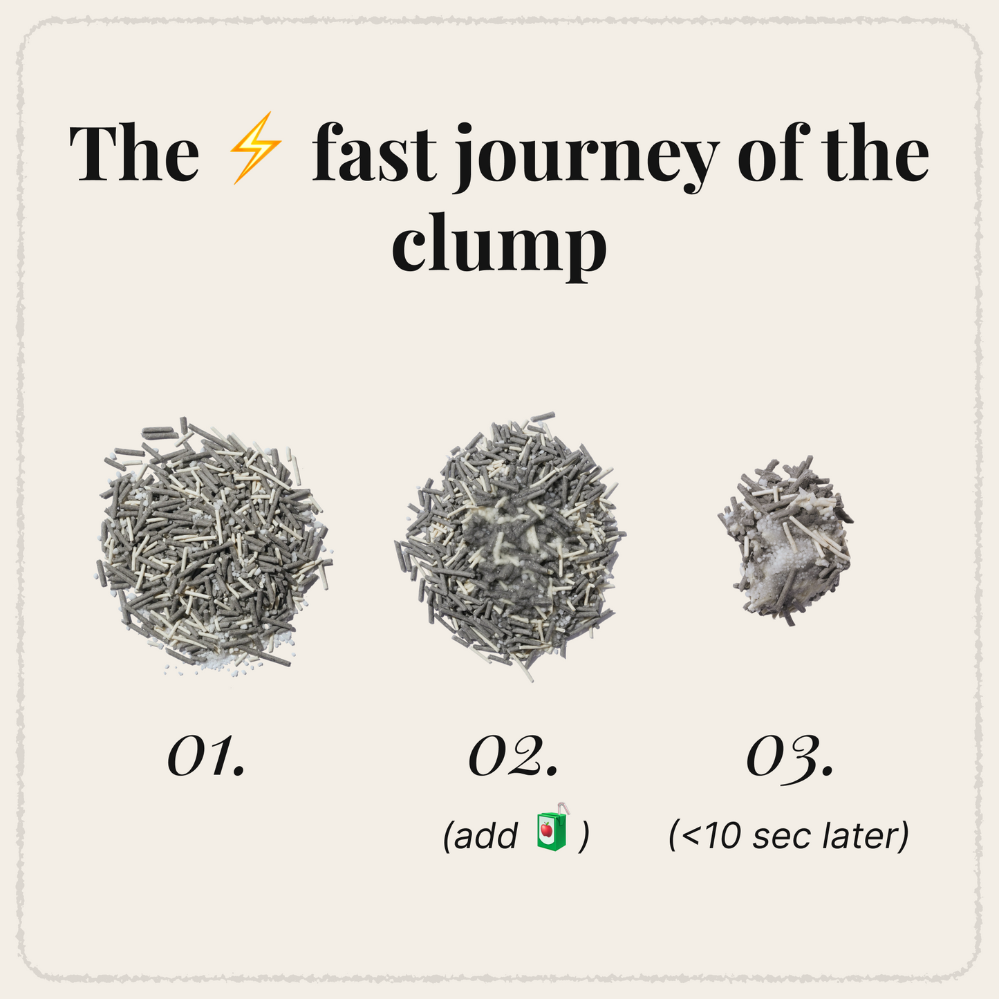 The fast journey of the clump